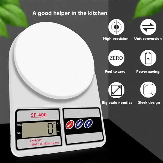 Electronic Digital Kitchen Scale 10Kg Capacity